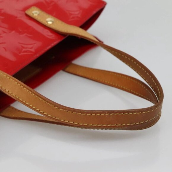 LOUIS VUITTON Monogram Vernis Reade MM Hand Bag Red Rouge M91086 LV Auth BA4169 - Picture 8 of 16